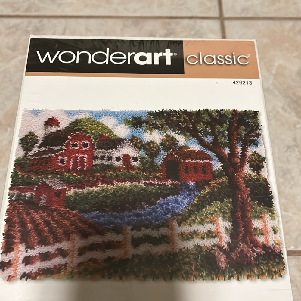 WonderArt Latch Hook Kit Heritage Homestead NIB